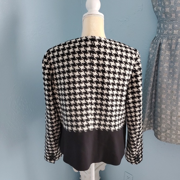 Talbots Sz 14 houndstooth button Blazer jacket E87 - Picture 6 of 7